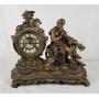 Antique Ansonia Shakespeare Bronze Mantel Clock
