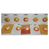 10 Beatles 7' Records On Capitol Swirl Label