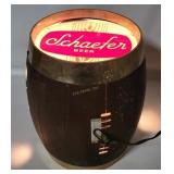Vtg Schaefer Beer Barrel Lighted Sign