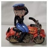 Clay Art Betty Boop Biker Cookie Jar