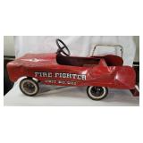 Vtg Amf Fire Fighter Unit No.508 Pedal Car