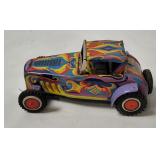 Vtg Tin Friction Hippy Hot Rod