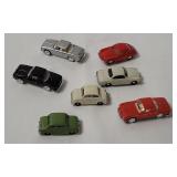 7 Small Plastic Model Cars - Praline, I M U