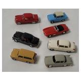 7 Small Plastic Model Cars - Wiking, Herpa