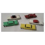 5 Cadillac Small Plastic Cars