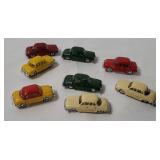 8 Renault Dauphine Small Plastic Cars