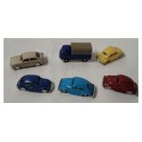 6 Volkswagen Small Plastic Cars