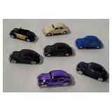 7 Small Plastic V W Bugs - Praline Etc.