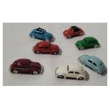 7 Small Plastic Cars - Praline, Busch