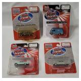 4 Mini Metals Vehicles - Fairlane, Meadowbrook