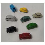 8 Small Plastic Model Cars - Eko, I M U