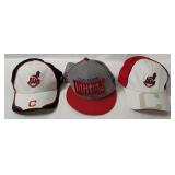 3 Cleveland Indians Baseball Hats