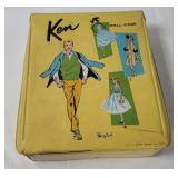1960's Barbie Ken Carry Case W/ 2 Dolls