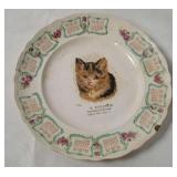 1908 Cat Art Calendar Plate
