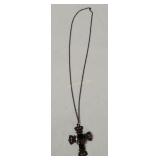Vtg Gothic Cross Necklace