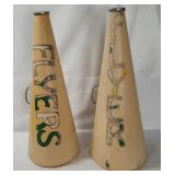 Vtg Flyer Cheerleader Megaphones
