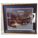 Framed Confederate X-mas Art Print Signed Markos