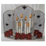 Fireplace Screen Lighted Candelabra