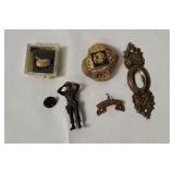 Vtg Items - Boy Scouts Scarf Slide Etc.