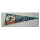 Vtg Charlotte Hornets Pennant