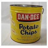 Vtg Dan Dee Potato Chips Tin