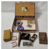 Vtg Items - Patches, Lures, Cigarette Case Etc.