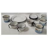 Vtg Enamelware Dinnerware