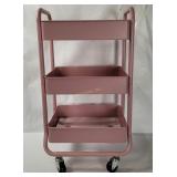 3-shelf Rolling Metal Cart