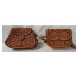 2 Tooled Leather Purses