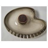 Vtg Hyde Park Yale Ceramic Ashtray