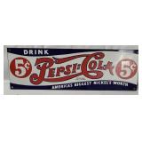Drink Pepsi Cola Porcelain Enamel Sign