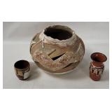 Native Indian Style Pottery Vases