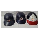 3 Vtg Baseball Helmets - Twins, Orioles, Cubs