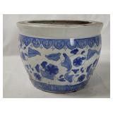 7' Floral Motif Ceramic Planter