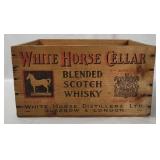 Vtg White Horse Cellar Wood Crate