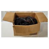 Box Of Assorted Audio Cables