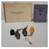 Air Force Forms, Ford Instruction Book, Keychains