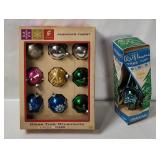 Vtg X-mas Tree Topper & Franke Ornaments