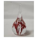 Gibson Floral Art Glass Paperweight