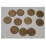 11 Presidential Dollar Coins