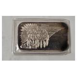 Silvertowne Native Indian 1oz. Silver Bar