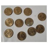11 Presidential Dollar Coins
