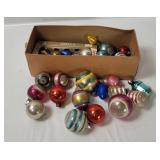 Vtg Blown Glass X-mas Ornaments