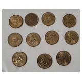 11 Presidential Dollar Coins