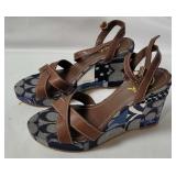Coach Alina Wedge Sandals Size 8.5