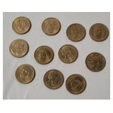 11 Presidential Dollar Coins