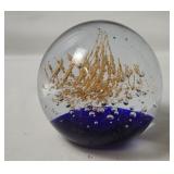 Bubbles Art Glass Paperweight