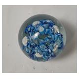 Floral Art Glass Paperweight