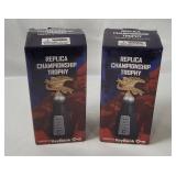 2 Mlb Indians Replica A L Champ Trophies