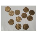 11 Sacagawea Dollar Coins